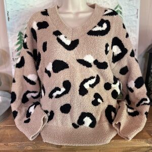 Thick Soft Leopard Sweater